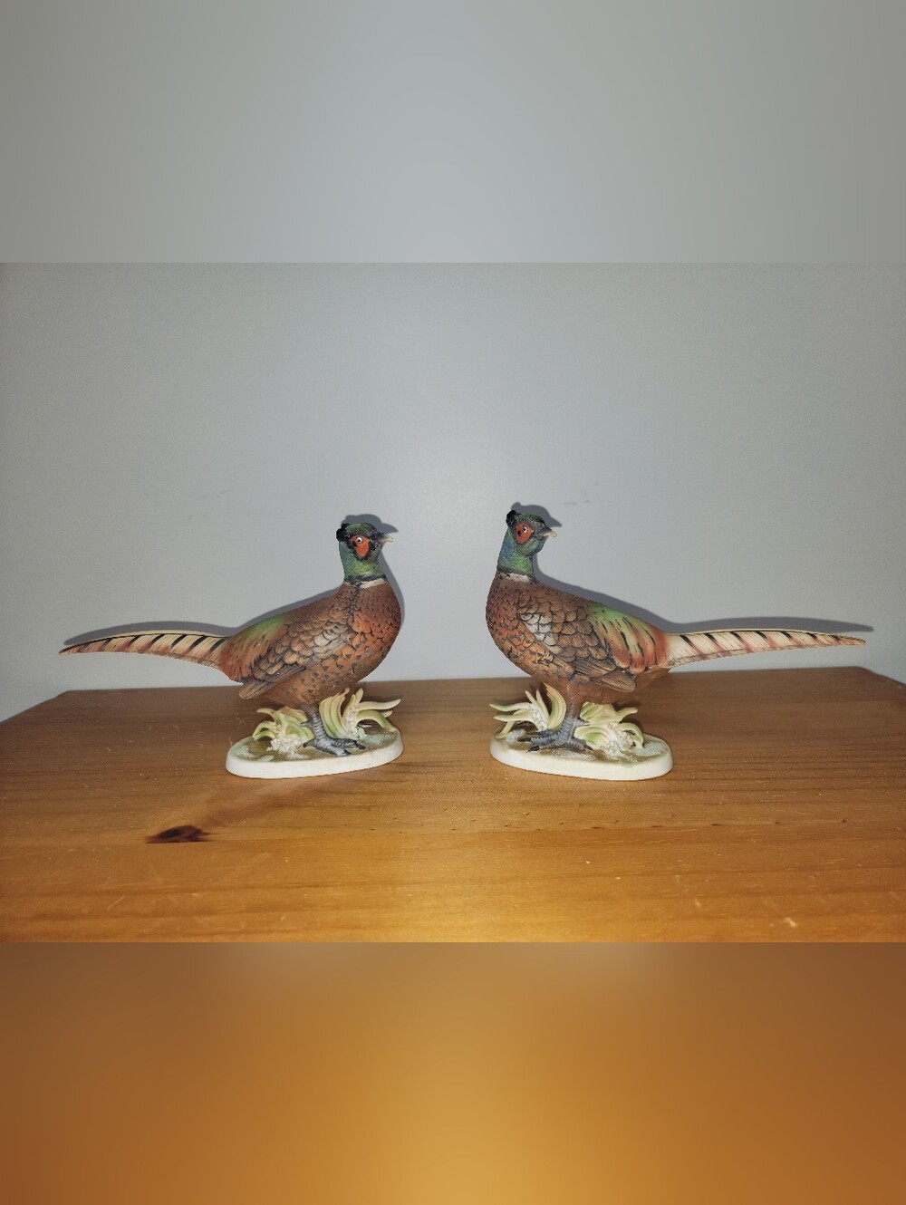 Vintage Lefton China Pheasant Pair